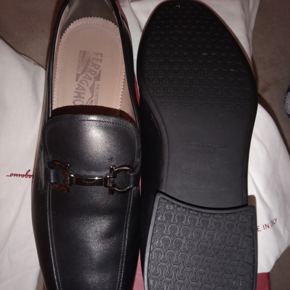 Salvatore Ferragamo Men's Elegant Black Slip-Ons